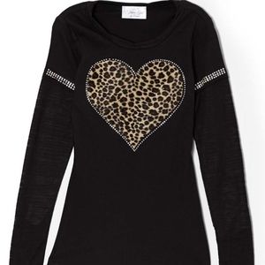 New- Girls & Kids Long sleeve Leopard Heart T